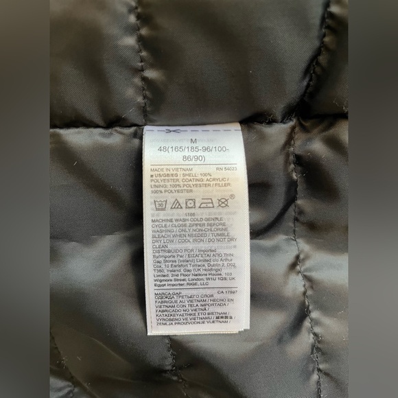 Black Coaches Jacket, Relaxed Fit, Gap - Men's Medium - Picture 8 of 8